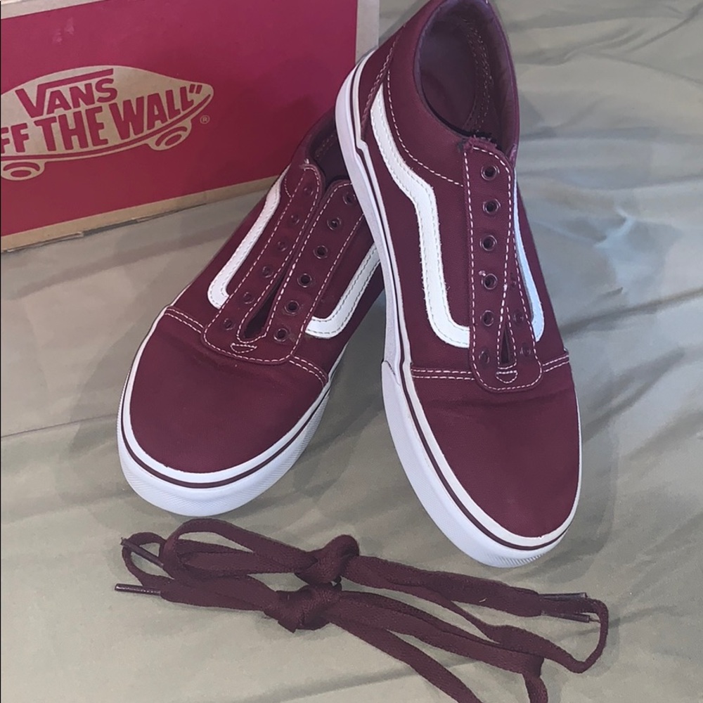 Unisex Burgundy Low Top Vans